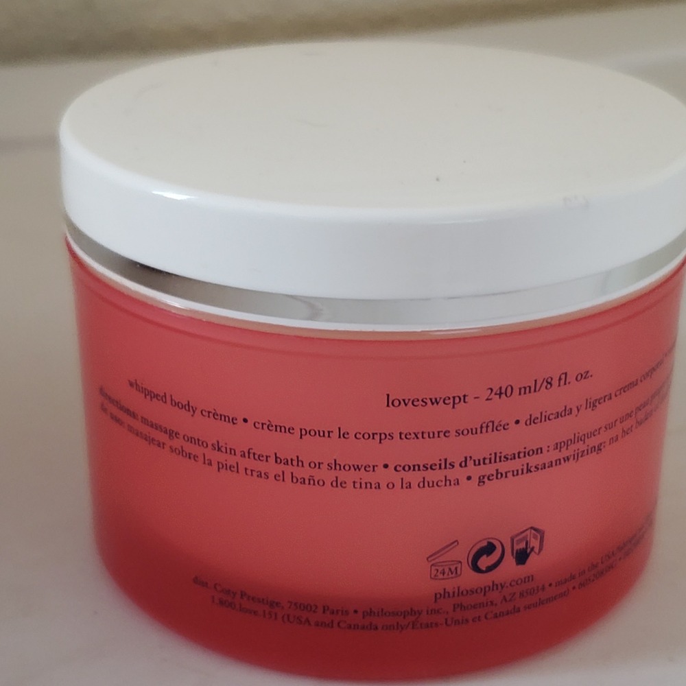 Philosophy Loveswept Whipped Body Creme 8 oz 240ml Hydrating Souffle Moisturizer